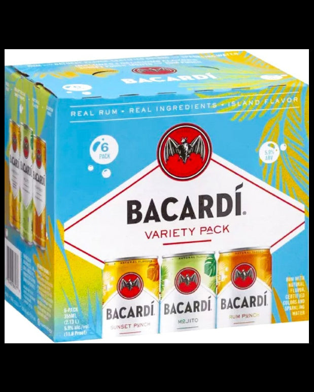 Bacardi Ready-to-Drink Variety 6-Pack 355Ml