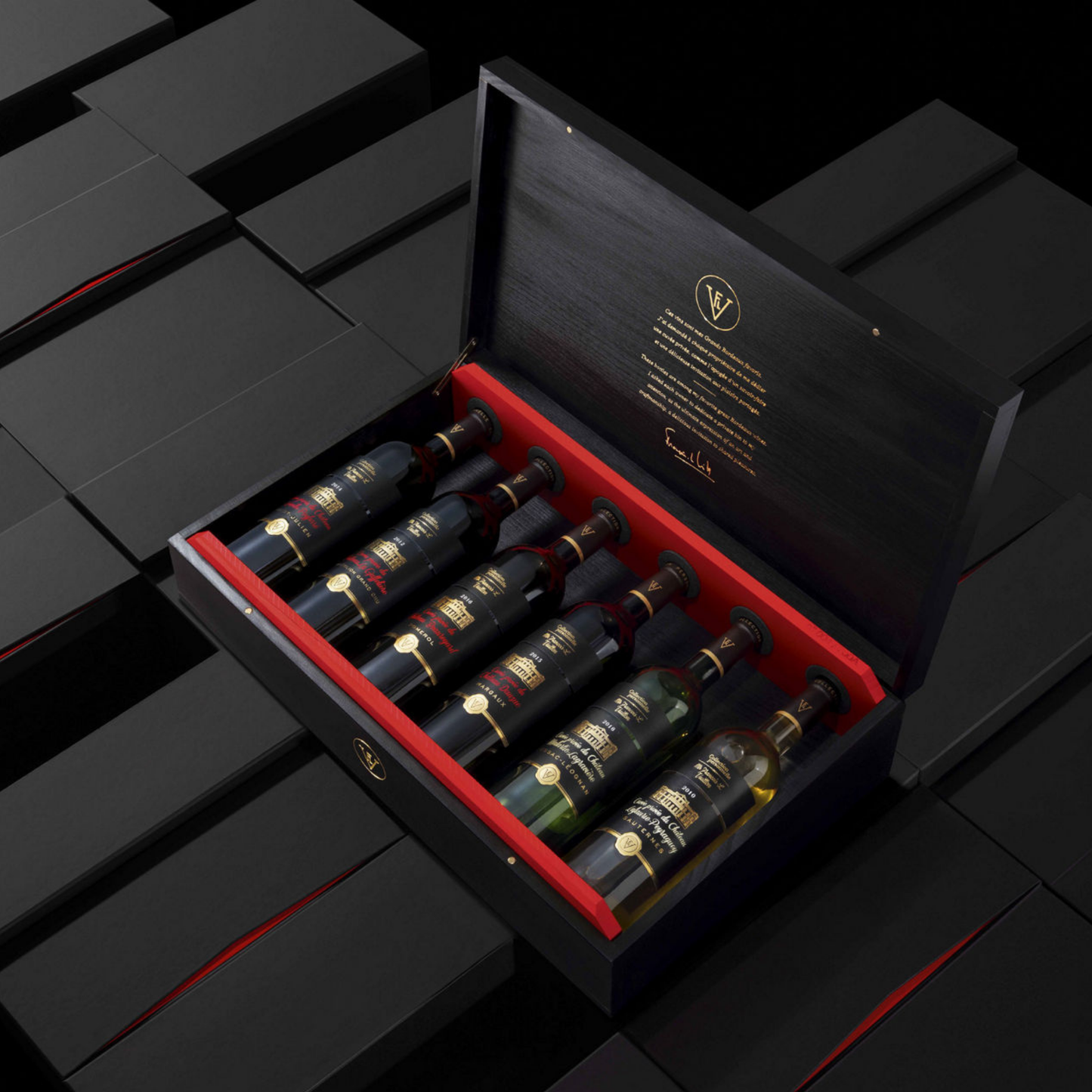F. Louis Vuitton Private Collection Black Box Serialised 6 bottles 750ML 6/Case 13.5° / 27P