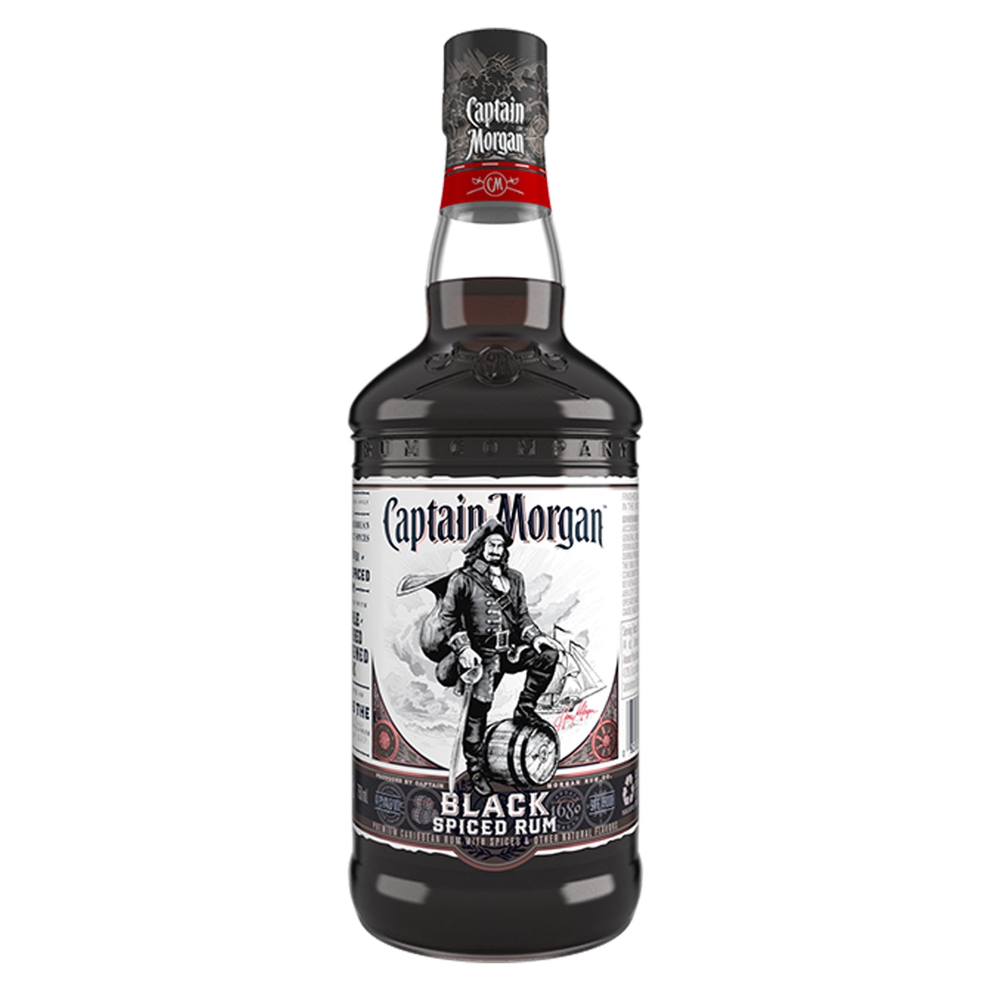 Captain Morgan Black Spiced Rum. 1L