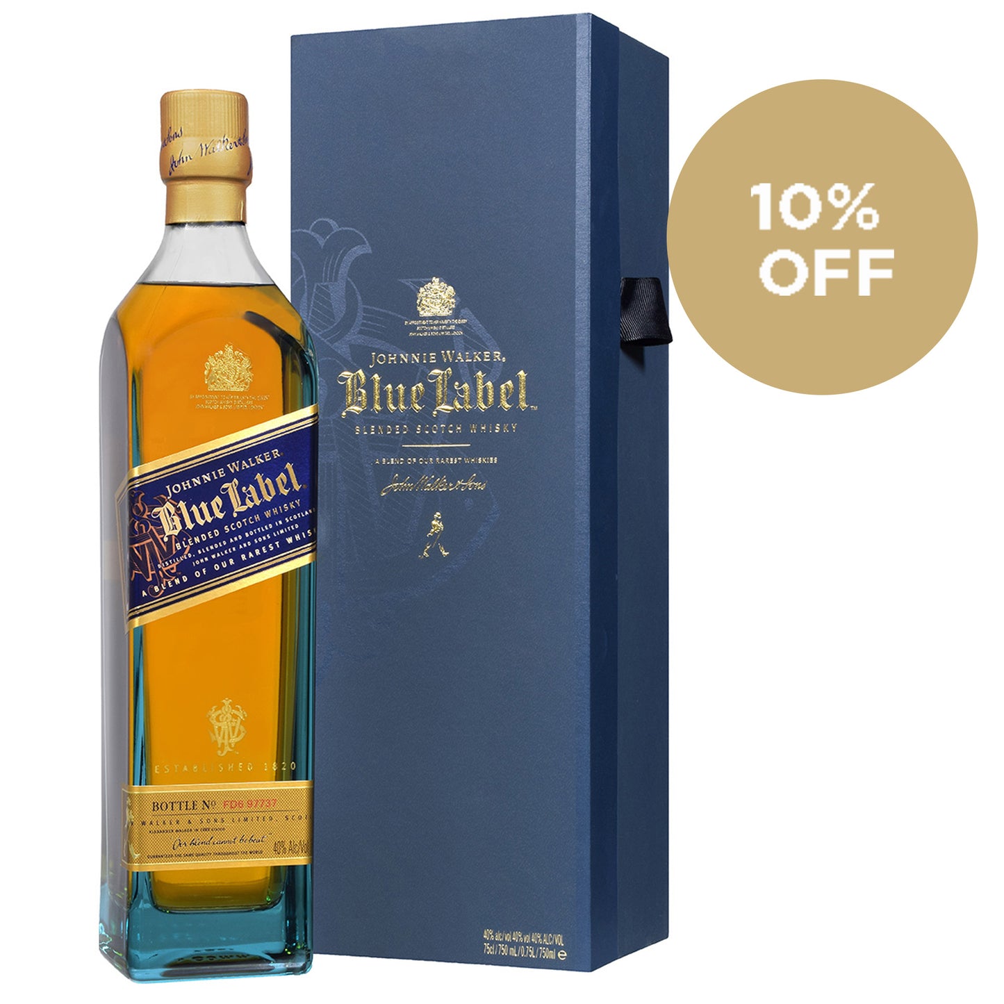 Johnnie Walker Blue Label with Gift Box. 1L