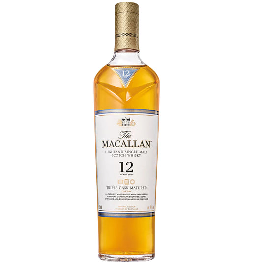 Macallan Highland Single Malt Scotch Whisky 12 Yo Triple Cask