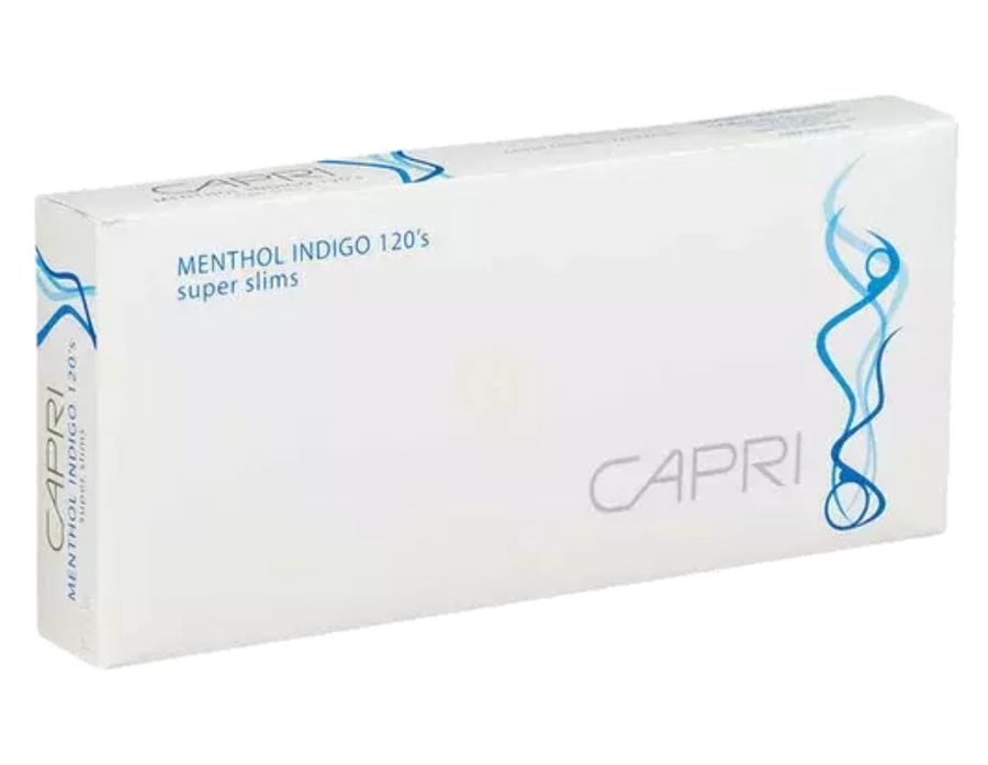 Capri Menthol Indigo 120'S Super Slims Box 30/Master Case